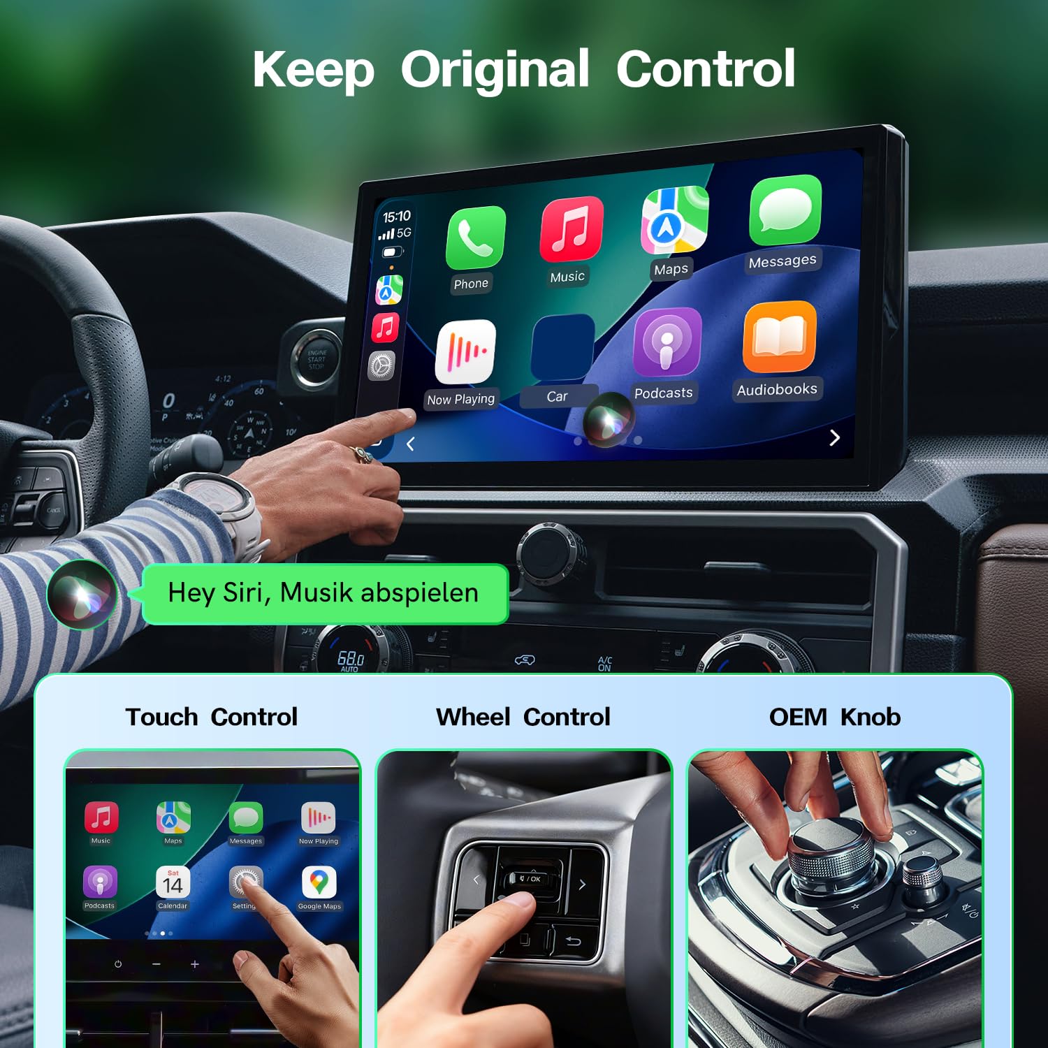 Adattatore wireless CarPlay per iPhone e Android Auto, mini dongle Plug & Play con USB-A e USB-C, converte cablato in wireless CarPlay, compatibile con iPhone e Android, Cars 2016+