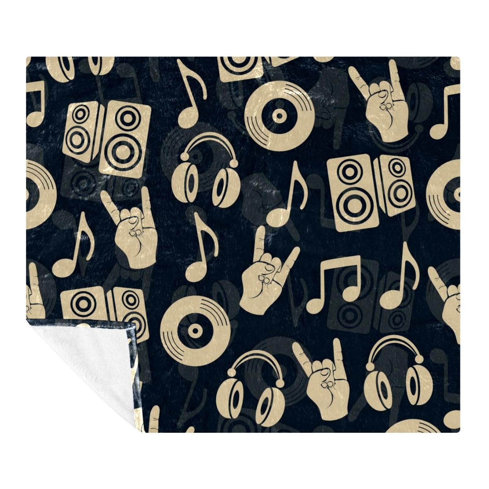 Couverture polaire microfibre notes de musique pour vos soirées cocooning