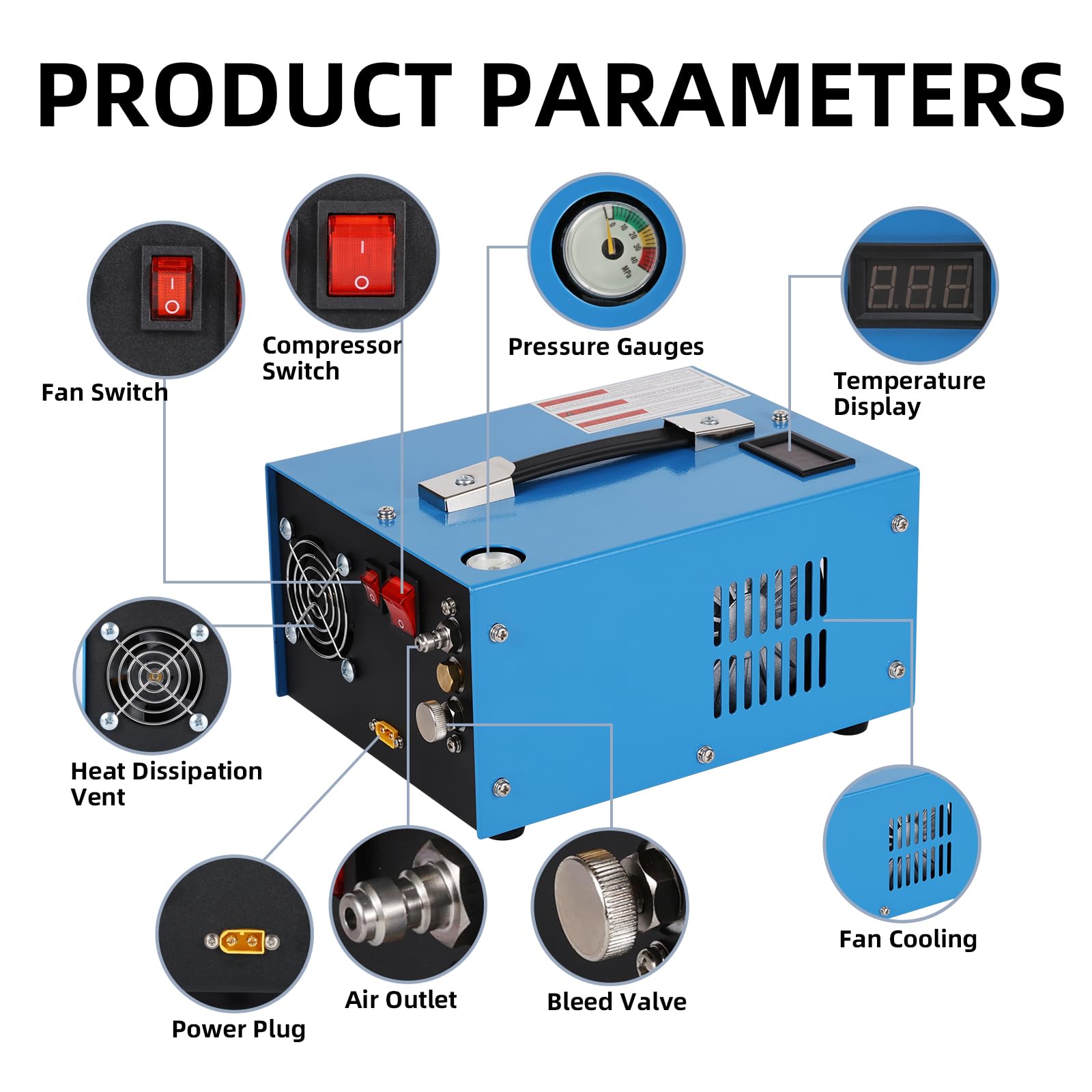 Amazon.com: PCP Air Compressor, 4500 Psi/30 MPa Scuba Tank
