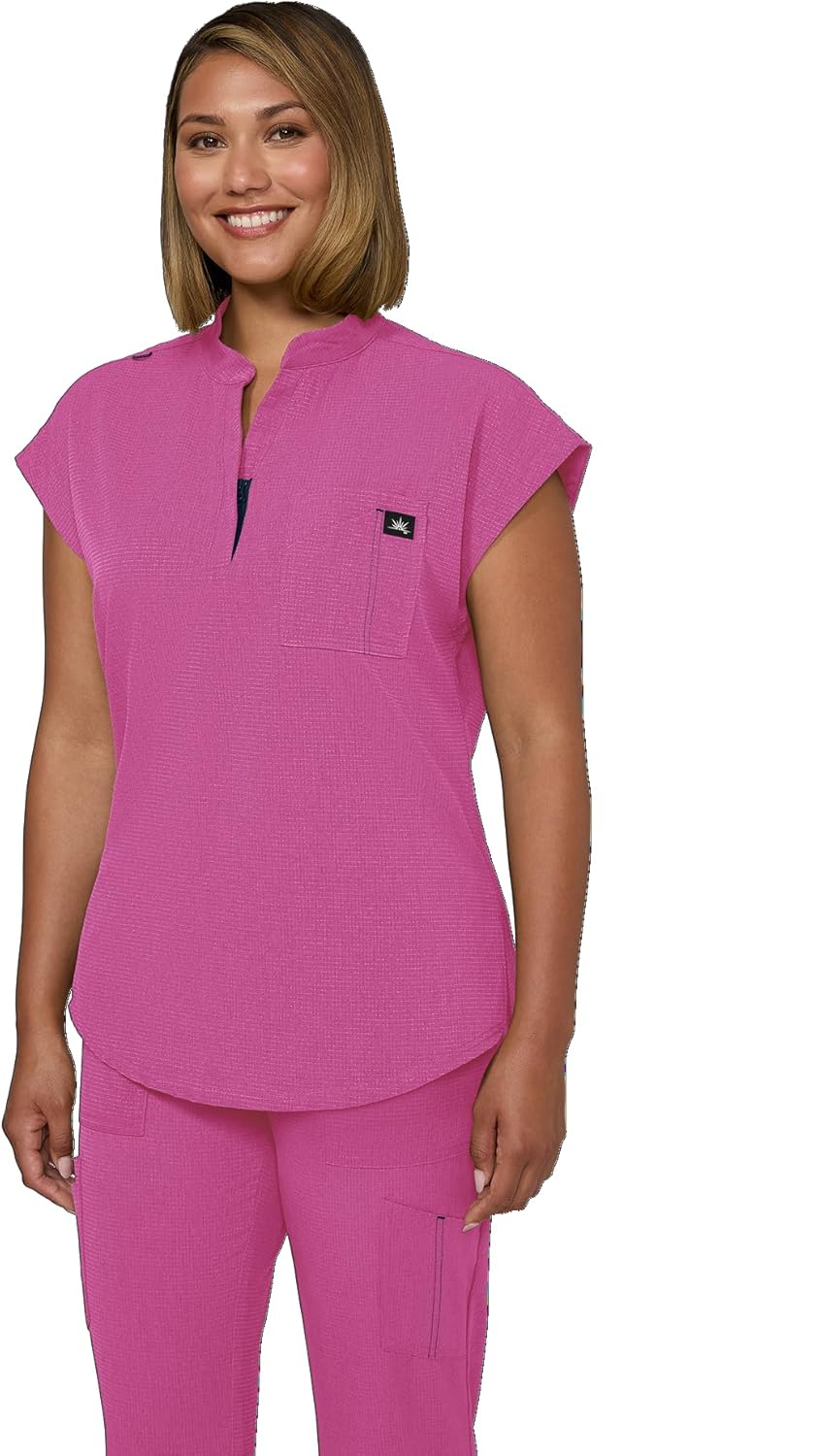 KOI Solis x Catrin Women's 2-Pocket Zipper-Neck Scrub Top