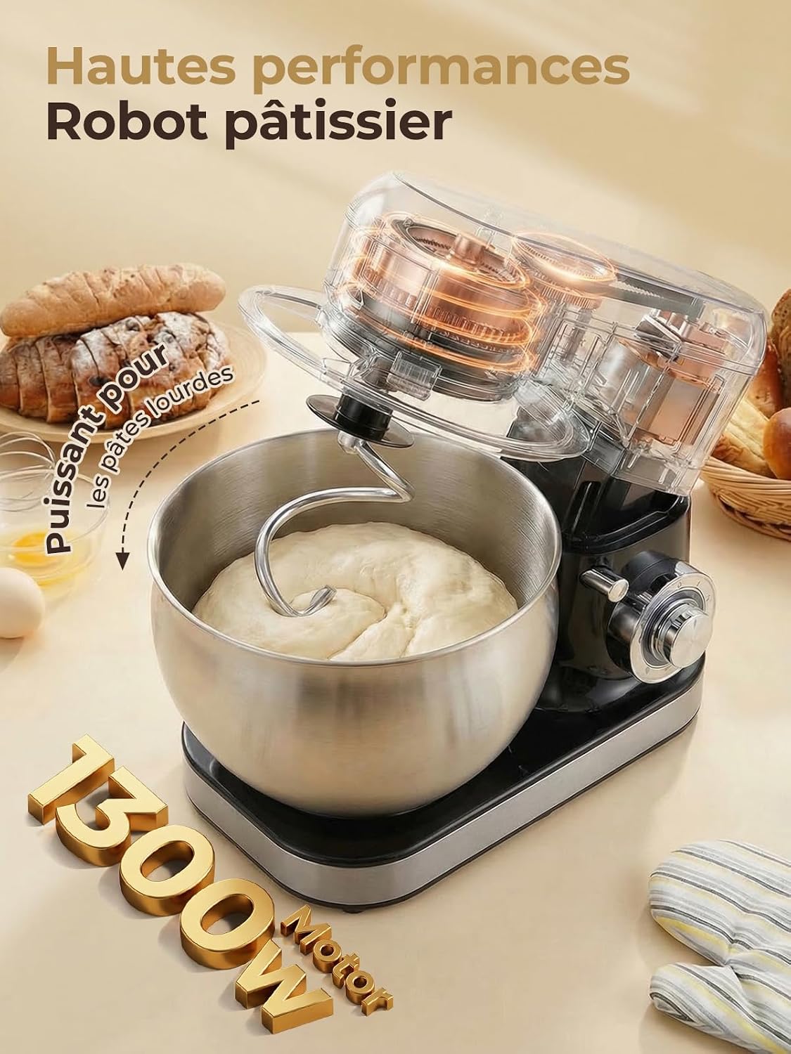 robot pâtissier professionnel – vue détaillée
