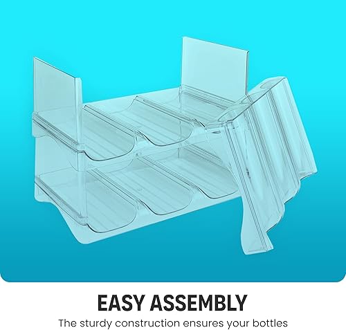 Miniatura 8 de Organizador de botellas de agua para gabinete, organizador de botellas para gabinete, paquete de 4 soportes para botellas de agua, almacenamiento de