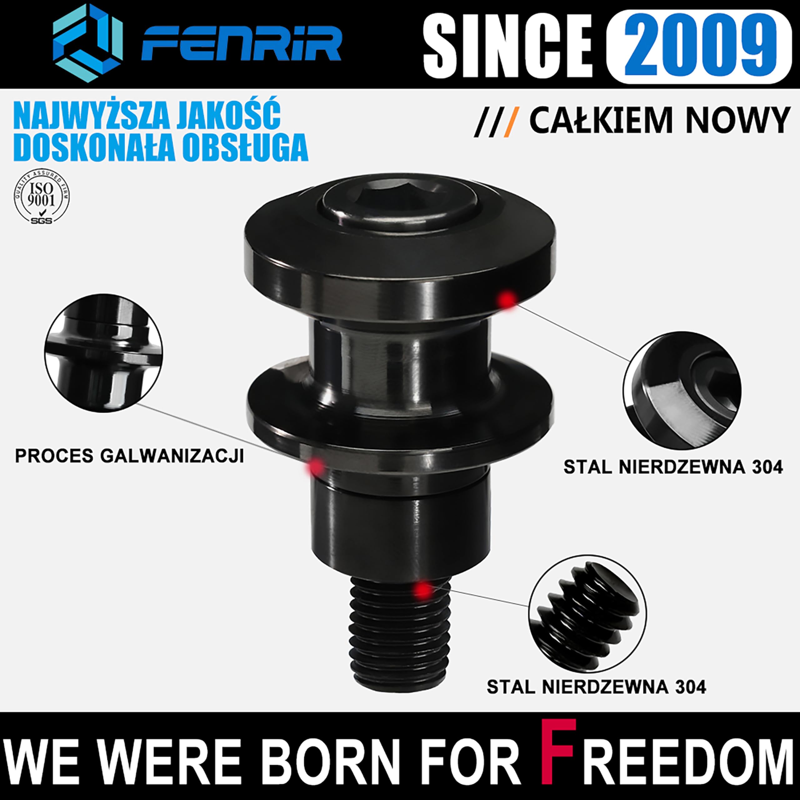 FENRIR Szpule z wahaczami motocyklowymi osi wahacza Szpulki do stojaków na wybieg DLA M6 MT10 MT09 MT03 XSR900 Tracer9 YZF-R1 R3 R6 R7 R125 Tuono660/V4 Tuareg660 RSV4 RS660 RS457 Monster937 Monster821