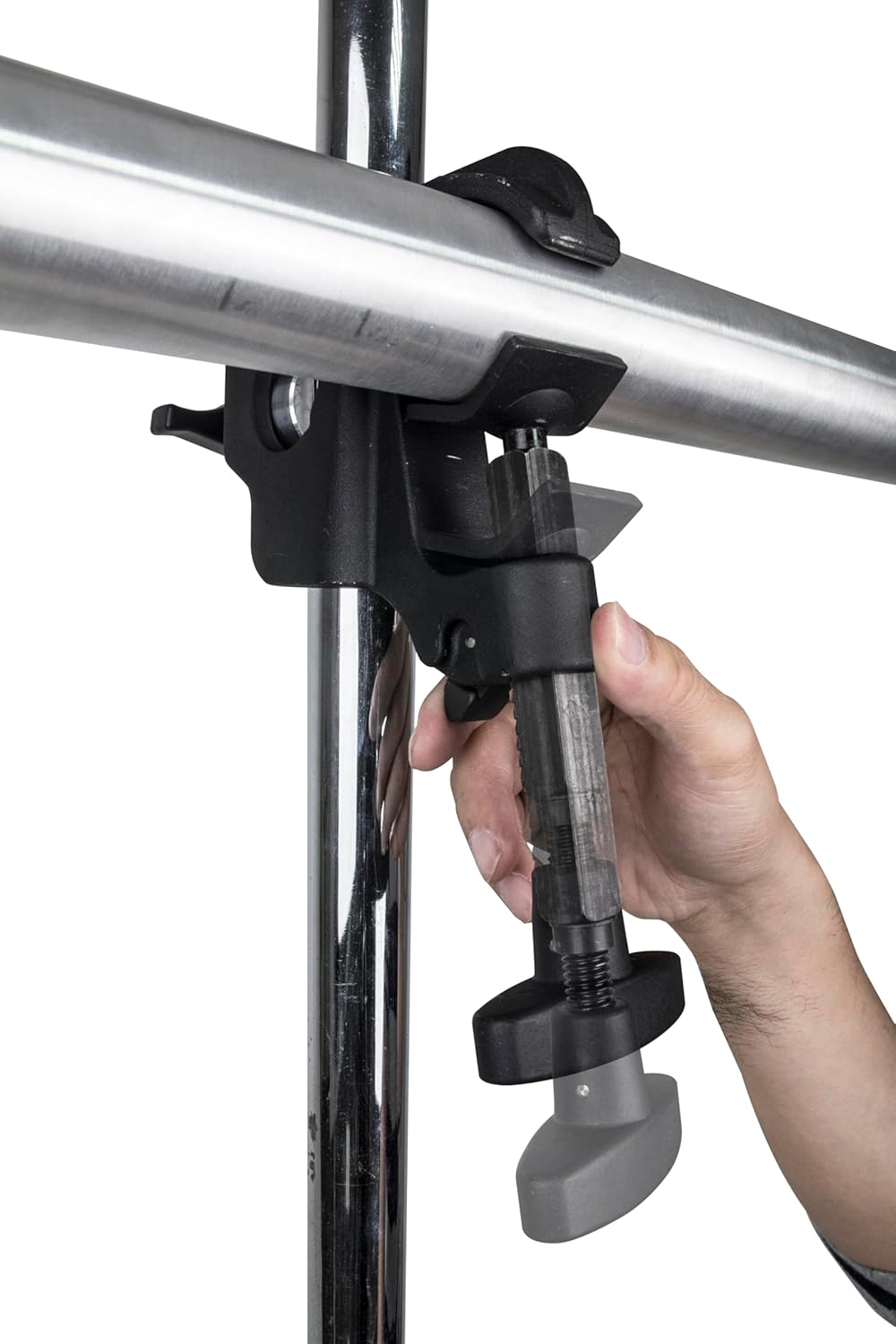 Kupo Short Telescopic Hanger with Universal Head, Adjustable Overhead Mounting System for Studio Lighting Fixtures with Smooth Extension Control and Secure Locking Range from 3ft to 6ft (KG071012)