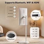 VLH 32″ FHD Portable TV on Wheels, Rolling TV with 38400mAh Battery, Android 15 OS, EDLA-Certified, 8G+128GB, Touch Screen Television with Camera, Wireless Casting, Voice Remote Control