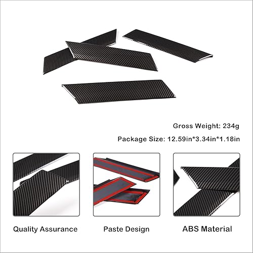 Miniatura 7 de Aunginsy Tira de panel de puerta interior de automóvil compatible con Toyota Tundra 2022+Sequoia 2023+ panel de manija de puerta trasera delantera y