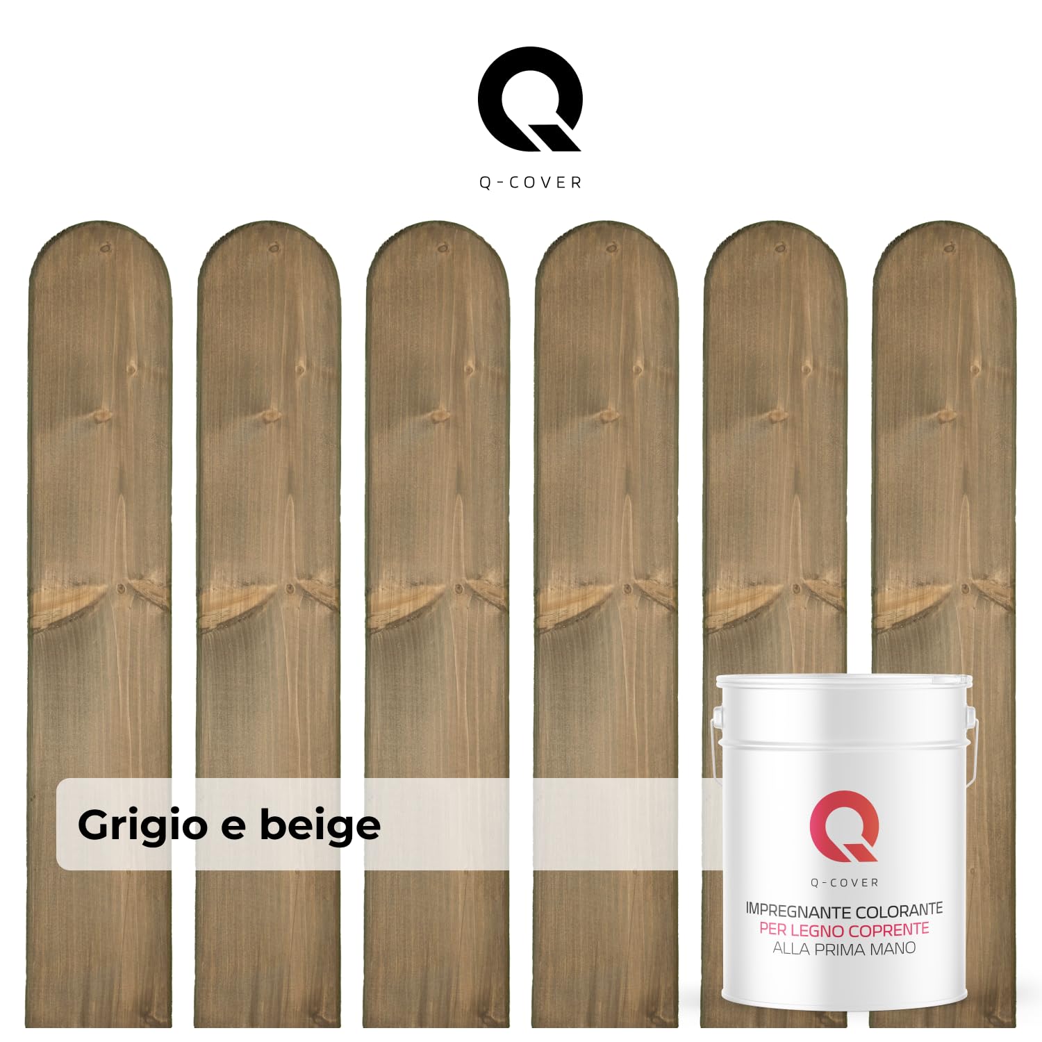 Impregnazione del legno Grigio-beige 7006 10 L 2 in 1 | Protezione | Effetto perlato | Impregnante colorato per tutti i tipi di legno | Interno & Esterno