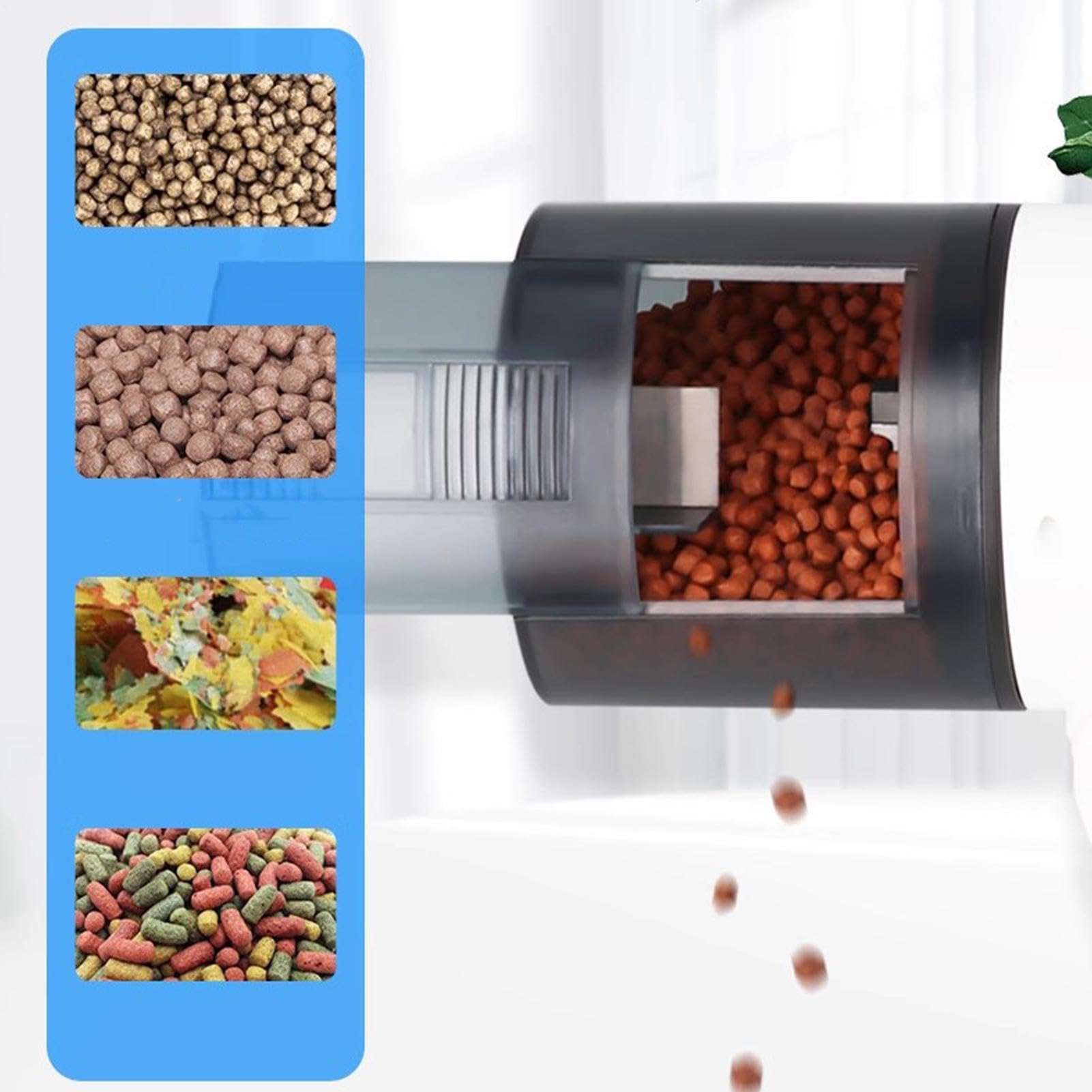 Distributore di cibo per acquario a 3 velocità di grande capacità