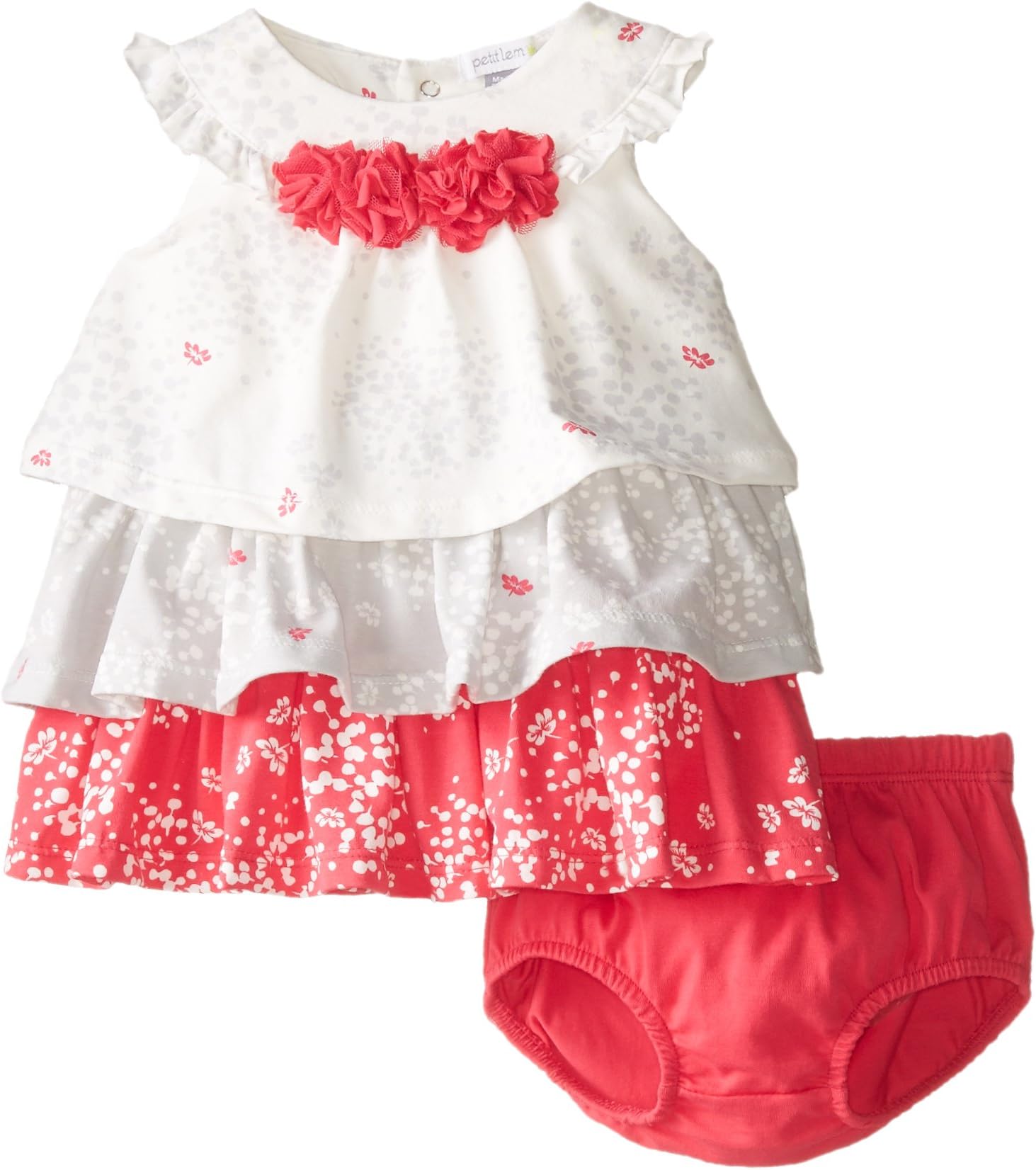 Petit Lem Baby Girls' Newborn Perfume Diva Sleevless Dress and Panties