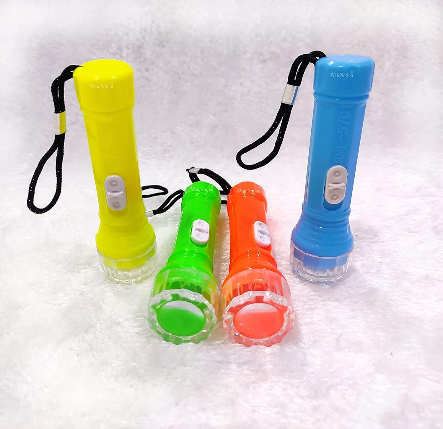 12-Pack Small Torch with Lanyard for Kids, Plastic LED Flashlight Torch, Beautiful Attractive Good Gift Item, Trending Toys for Kids, Birthday Return Gifts (Multi Colors) (12) - Image 6 thumbnail
