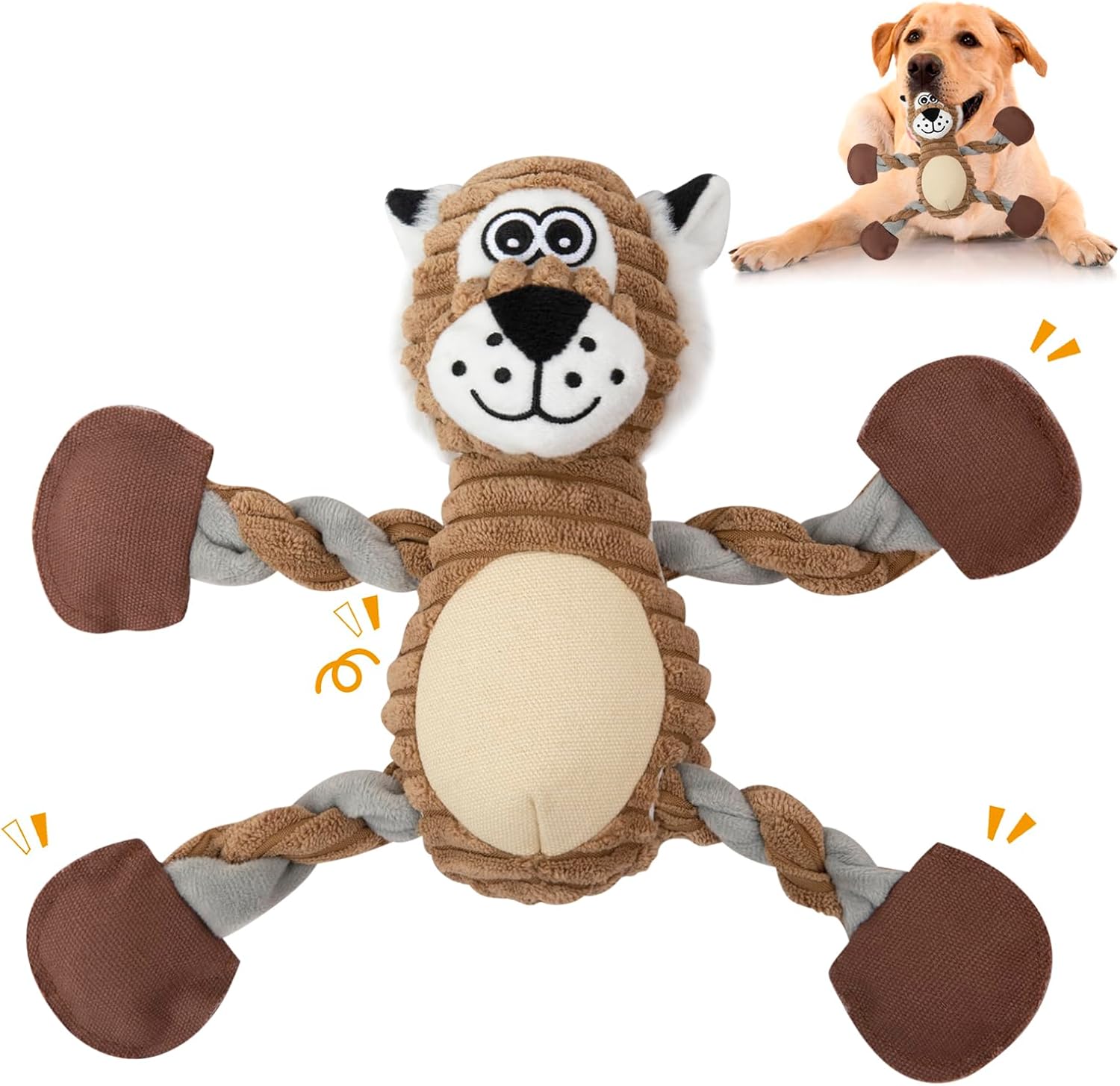 Dog Toys for Large Breed, Squeaky Funny Cute Plush