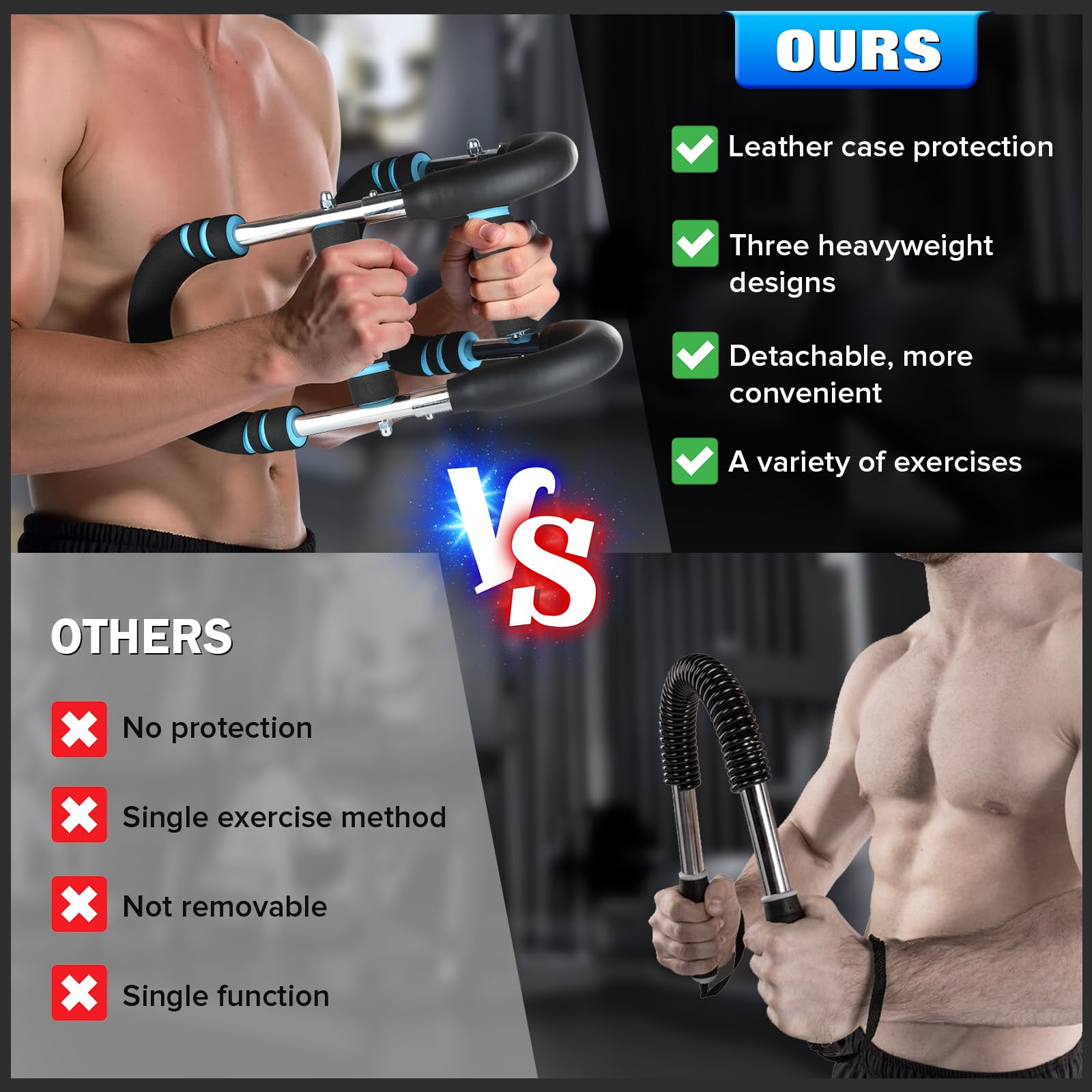 Twister Arm Trainer - Adjustable 66-110 Lbs Resistance, Full Body Strength Training Equipment For Home & Gym