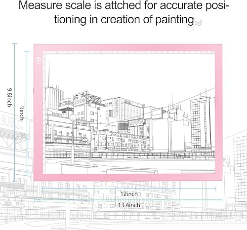 Miniatura 87 de LitEnergy Kit de almohadilla de luz LED de 9 x 12 pulgadas, tablero de luz alimentado por USB, caja de luz de brillo ajustable con 108 ranuras