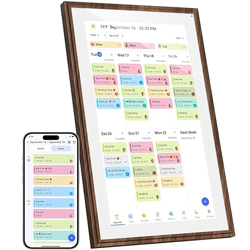 Cozy Corner Creator Campaign Picks 53 21.5 Inch Digital Calendar Chore Chart with Touchscreen - Full
