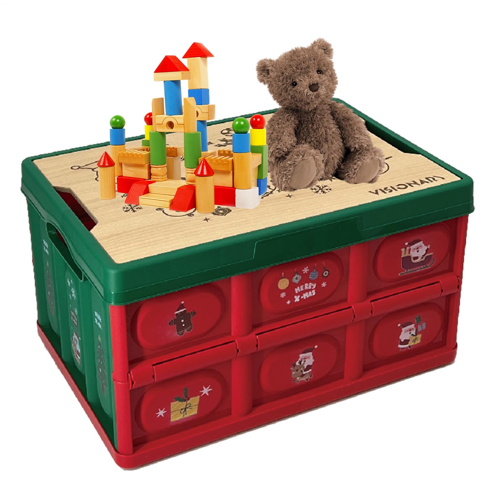 Boîte de rangement pliable pour décorations de Noël au grenier