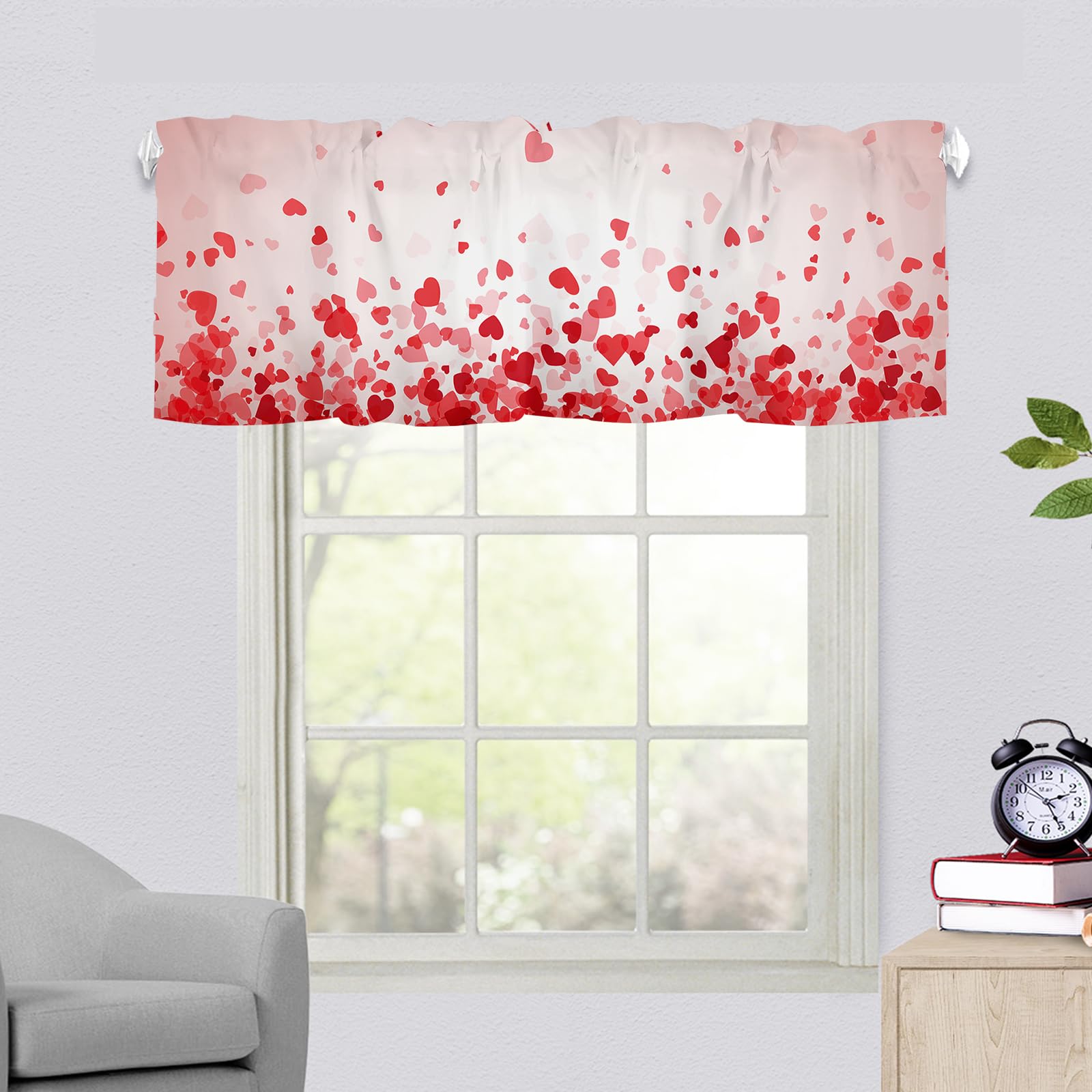 Tenda Doccia Romantica A Cuori – 180x180 Cm, In Tessuto Poliestere, Con 12 Ganci, Per San Valentino