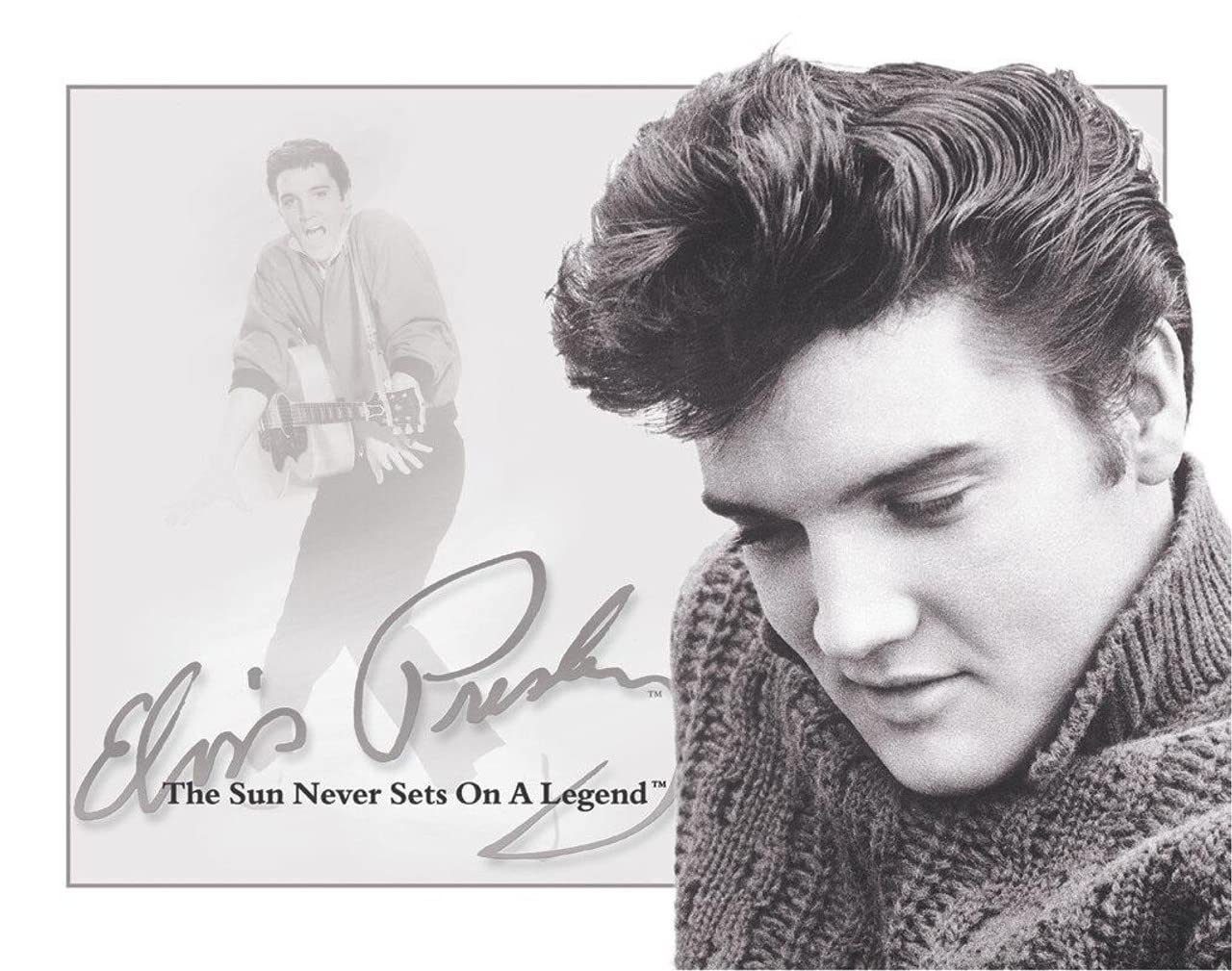 Desperate Enterprises Elvis Presley - Sun Never Sets Tin Sign - Nostalgic Vintage Metal Wall Decor - Made in USA