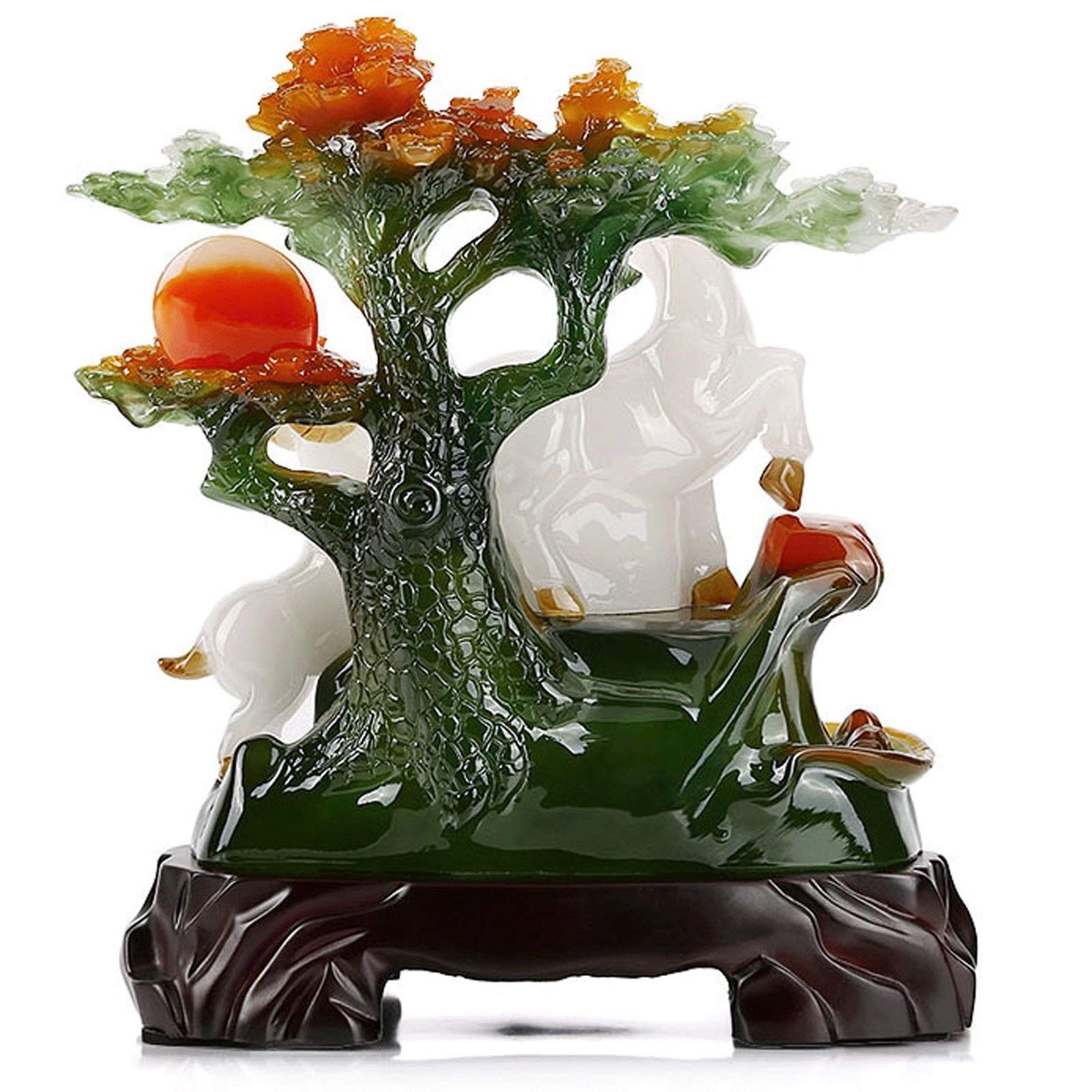 SBCGFY Sculpture Accent Zodiac Sheep Statue, Animal Resin Ornaments/Crafts/Gifts/Collections/Feng Shui Decor That Bring Wealth And Luck To Your Family Tabletop Statue,Size_Name-L