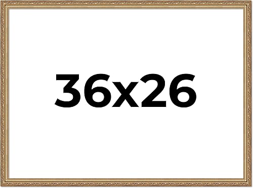 Vista 245 de Poster Palooza Marco de fotos de madera tradicional dorado antiguo de 6 x 18 pulgadas con plexiglás acrílico UV, respaldo de tablero de espuma