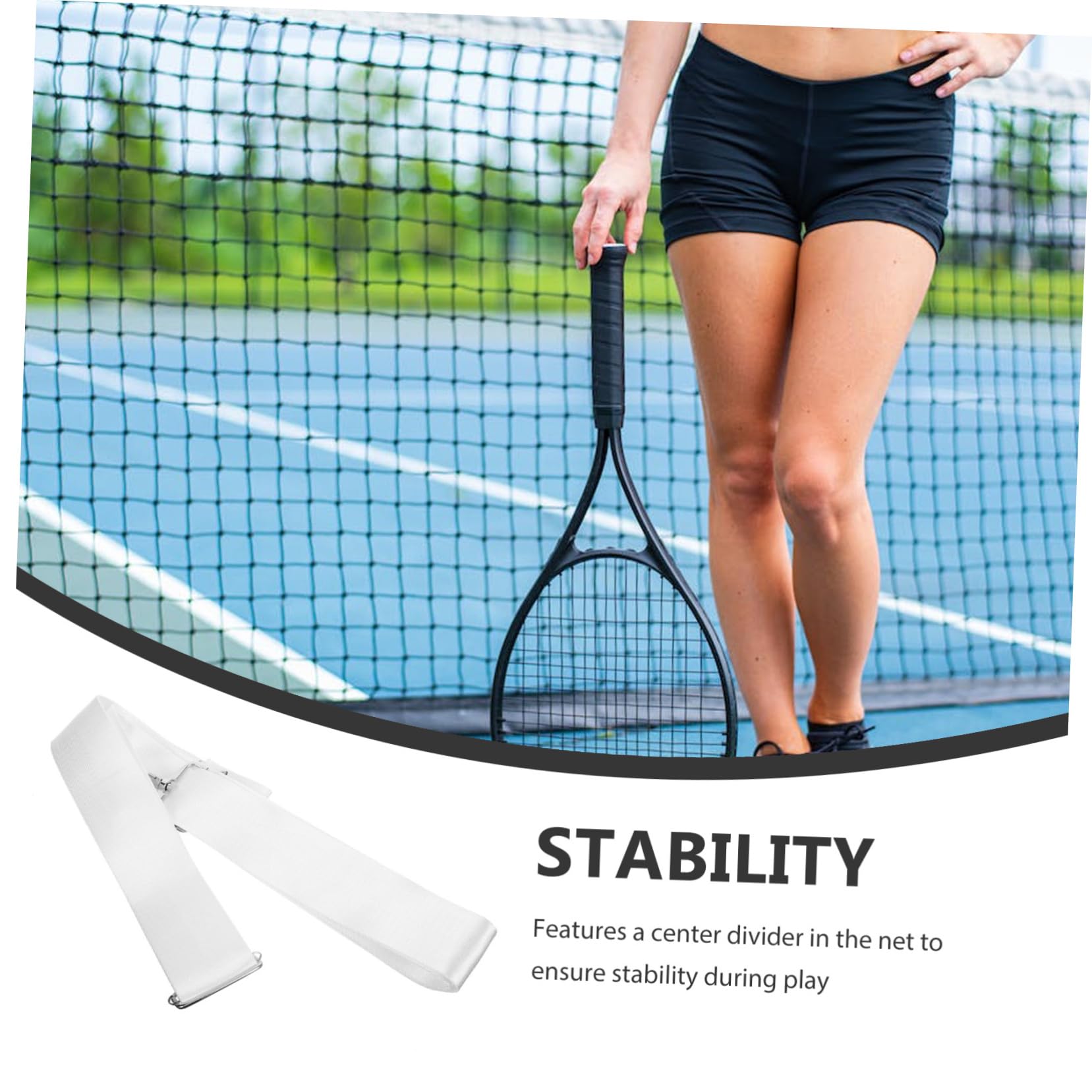Toyvian Centrale della Rete da Tennis Cinghie Corda Portatile conveniente Maniglia Corde per reti da Tennis di Cinghia da Tennis Nylon Bianca