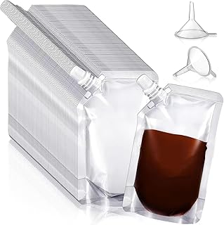 25PCS 100ml+25PCS 150ml Flask Kit: Clear Plastic