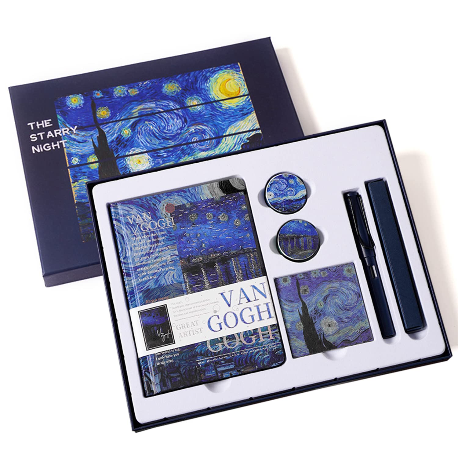 HASTHIP® Scrapbook Stickers Scrapbook Supplies Kit Notebook Scrapbook Sticker Washi Tape Pen with Ink Refill Starry Night Theme for Art Journaling Bullet Junk DIY Paper Stickers