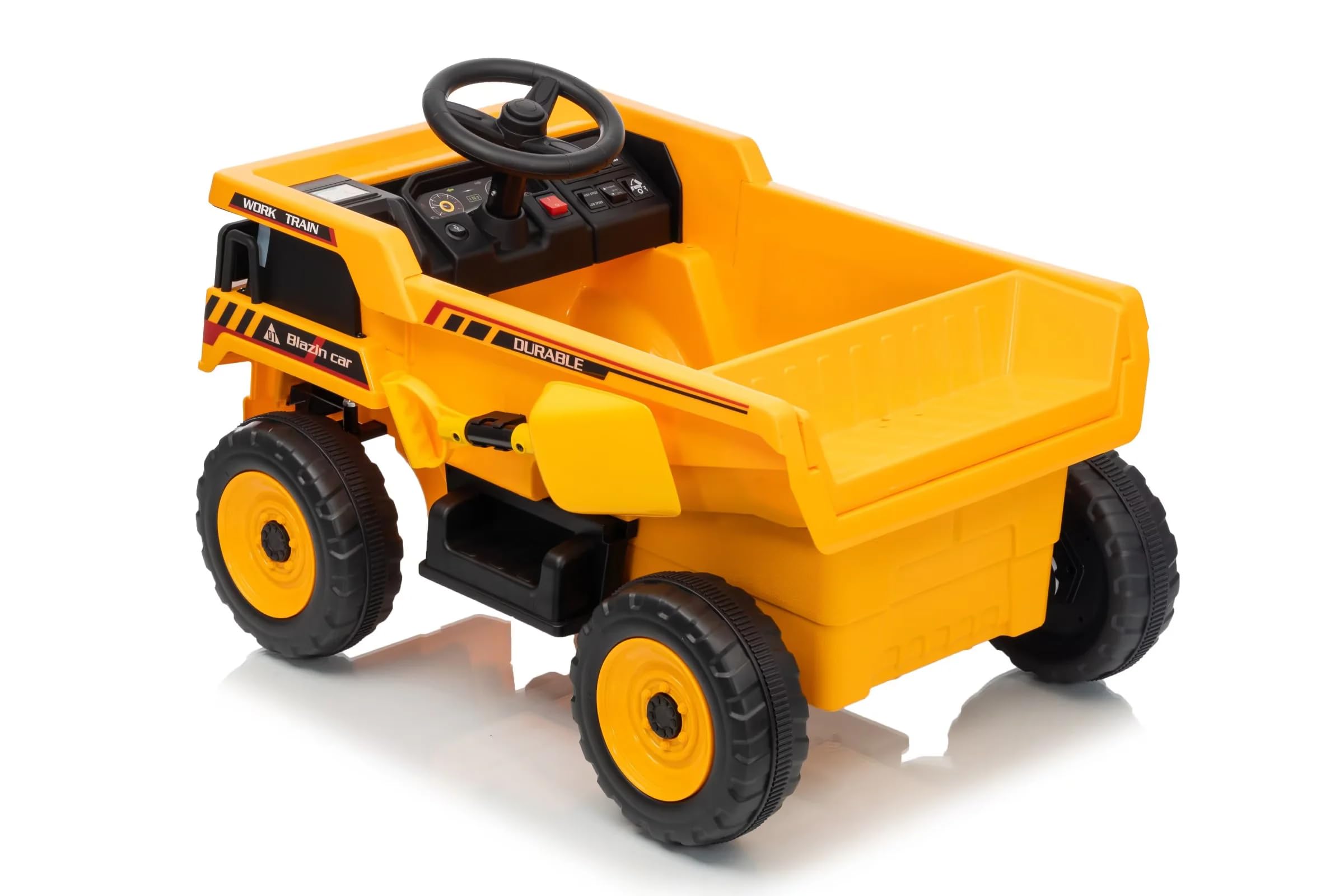 Camión Volquete Eléctrico Infantil 12V ATAA Sand con Mando Remoto | Amarillo – Música, Bluetooth y luces LED