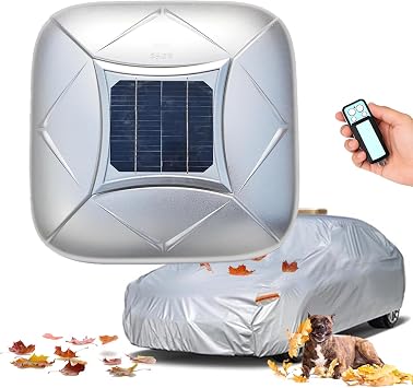 Solar Charging Car Cover, Smart Remote Control Car Cover, One-Button Automatic Retractable, Waterproof and Sunproof, All-Weather Protection, with Anti-Theft Device Silver-3XL+