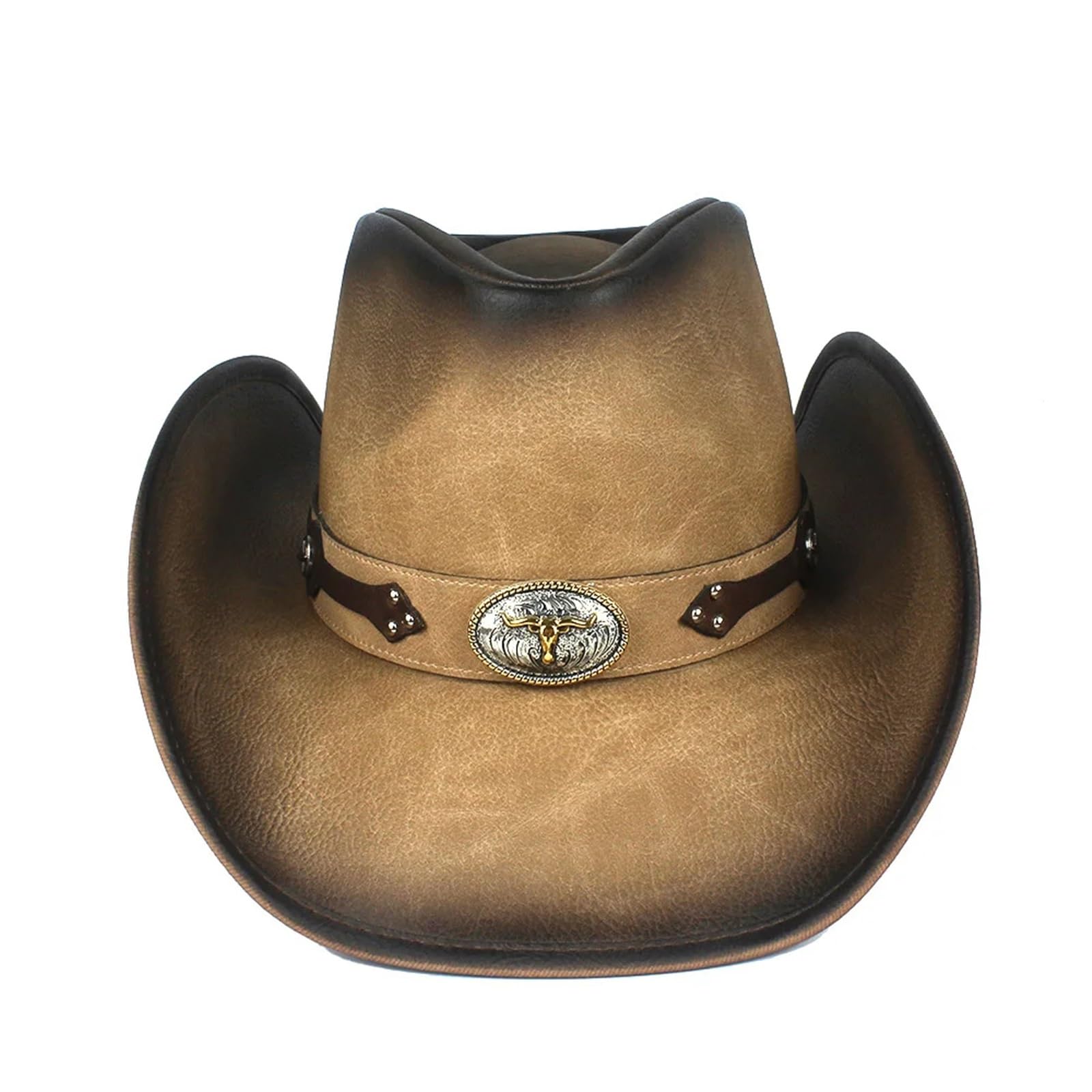 Sombrero Vaquero Hombre Sombrero de Vaquero Occidental Cuero for Hombre, Gorras Jazz for Caballero, Talla 58-59CM