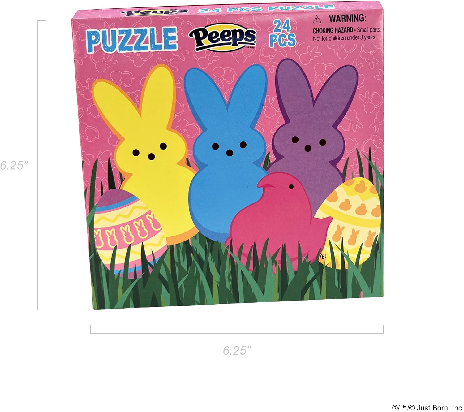 Peeps Backpack Gift Set - Clear Backpack, 52 pc. Stickers, 24 pc. Puzzle, 9 pc. Colored Pencils, Coloring Cup