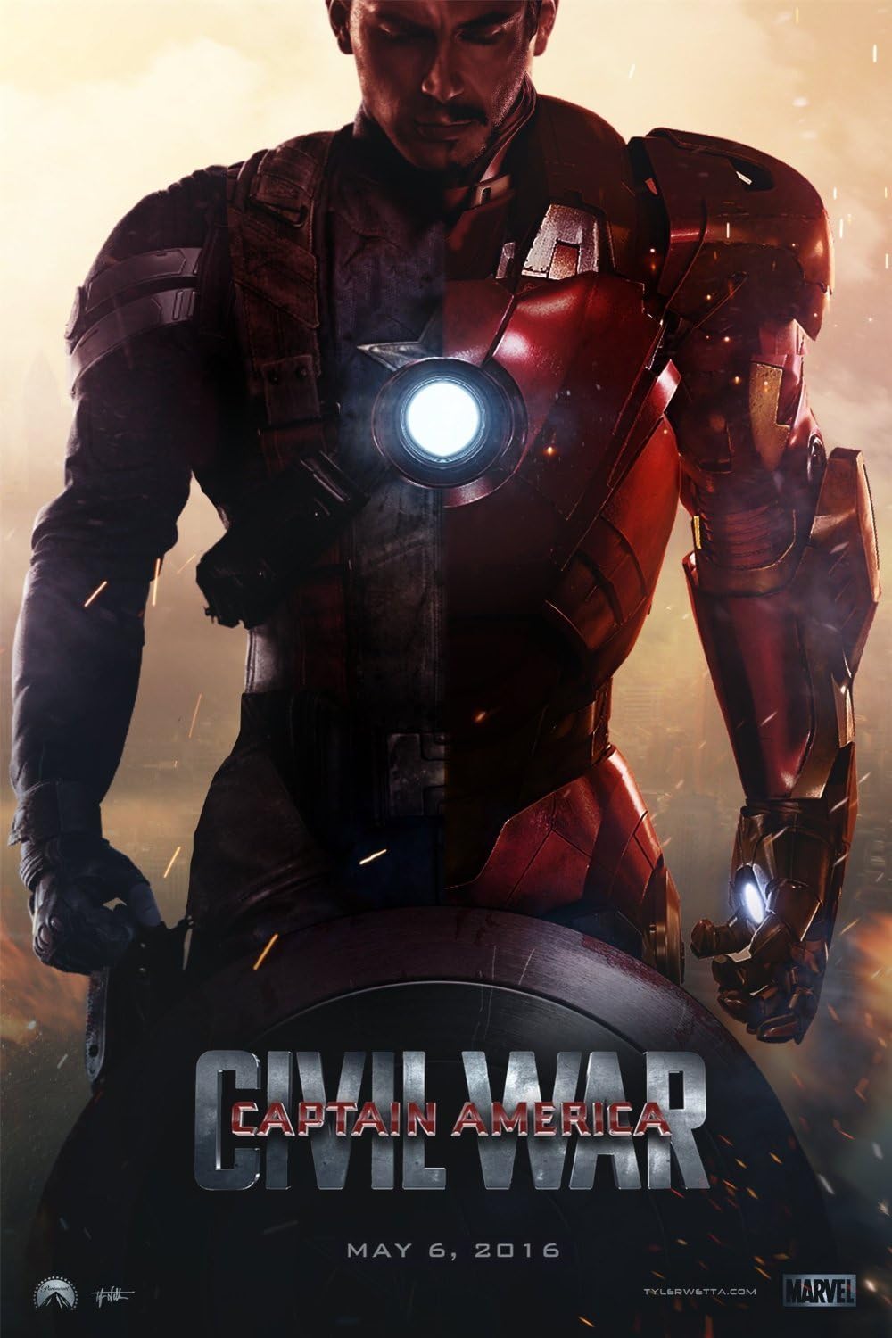 ActionClub Captain America Civil War Movie Poster Art Silk Print Iron Man 24 inch by 36 inch DY311