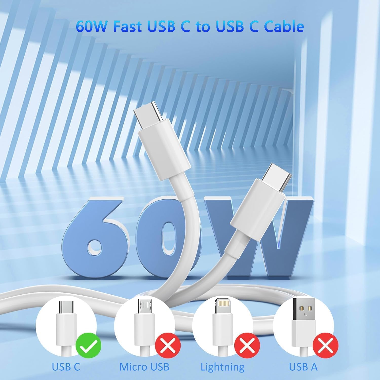Cargador rápido para iPhone 17, 16, 15, paquete de 2 unidades de 20 W USB C con cable de carga rápida de alta velocidad tipo C de 6 pies para Apple iPhone 17 Pro Max/Pro/Pro/Air, iPhone 16/15 Pro Max