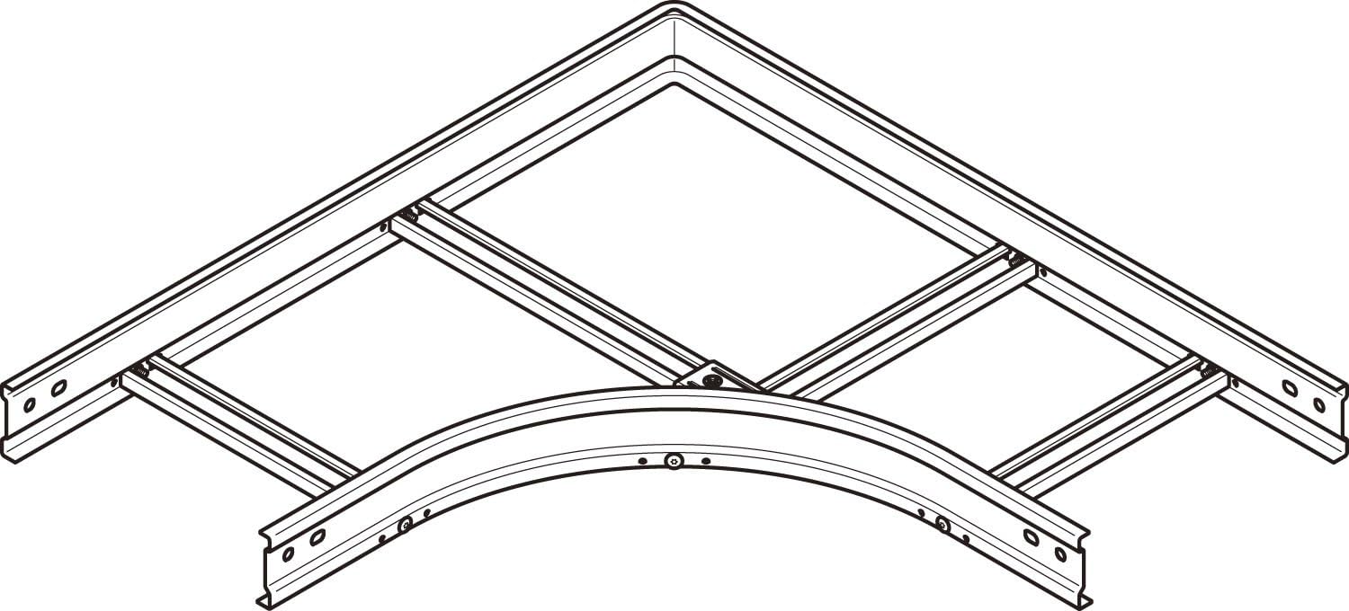 Negros Denko SRKLA30 Outer Right Angle L-Shaped Branch Rack [Made to Order]