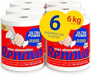 RENOVA - Gigarrollo de Cocina, 6 kilogramos, Color Blanco