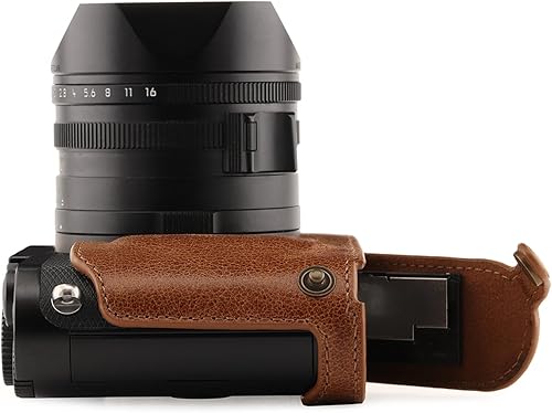 Miniatura 8 de MegaGear Ever Ready - Funda de piel auténtica para cámara compatible con Leica Q-P, Q (Typ 116)