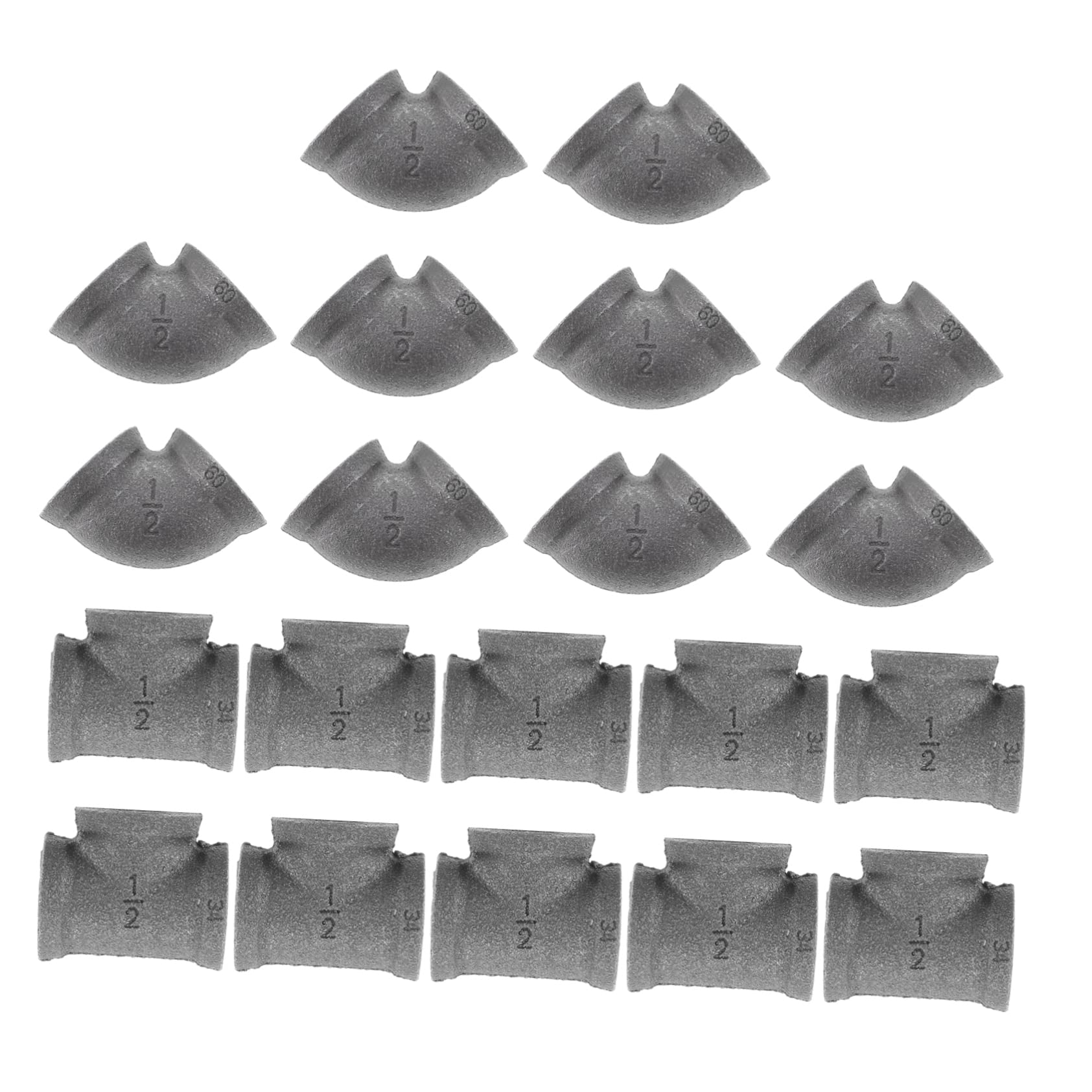 COHEALI 10pcs Bent 5x4 Tee Rustic Water Pipe Fittings Set Elbow Tee Connector Made of Steel Iron