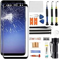 Vista 8 de Reemplazo de pantalla frontal de vidrio para Galaxy S8 – Compatible con Samsung Galaxy S8 G950 Series 5.8 pulgadas y kit completo de herramientas
