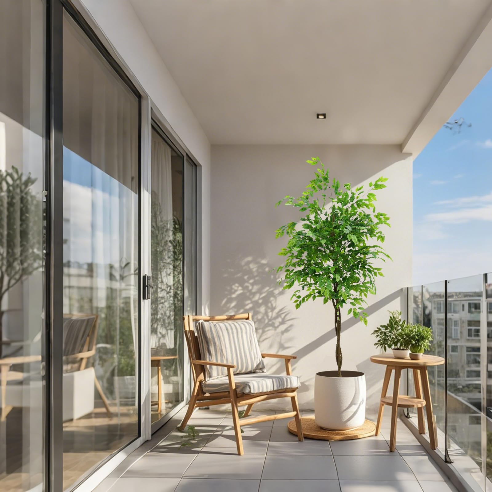 Figuier artificiel 180cm extérieur et intérieur pour terrasse
