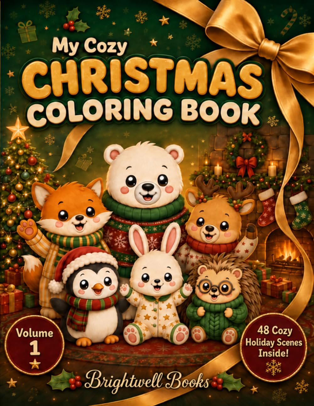 My Cozy Christmas Coloring Book: 48 Warm & Festive Holiday Scenes: The Perfect Cozy Christmas Gift For Anyone Who Loves to Color