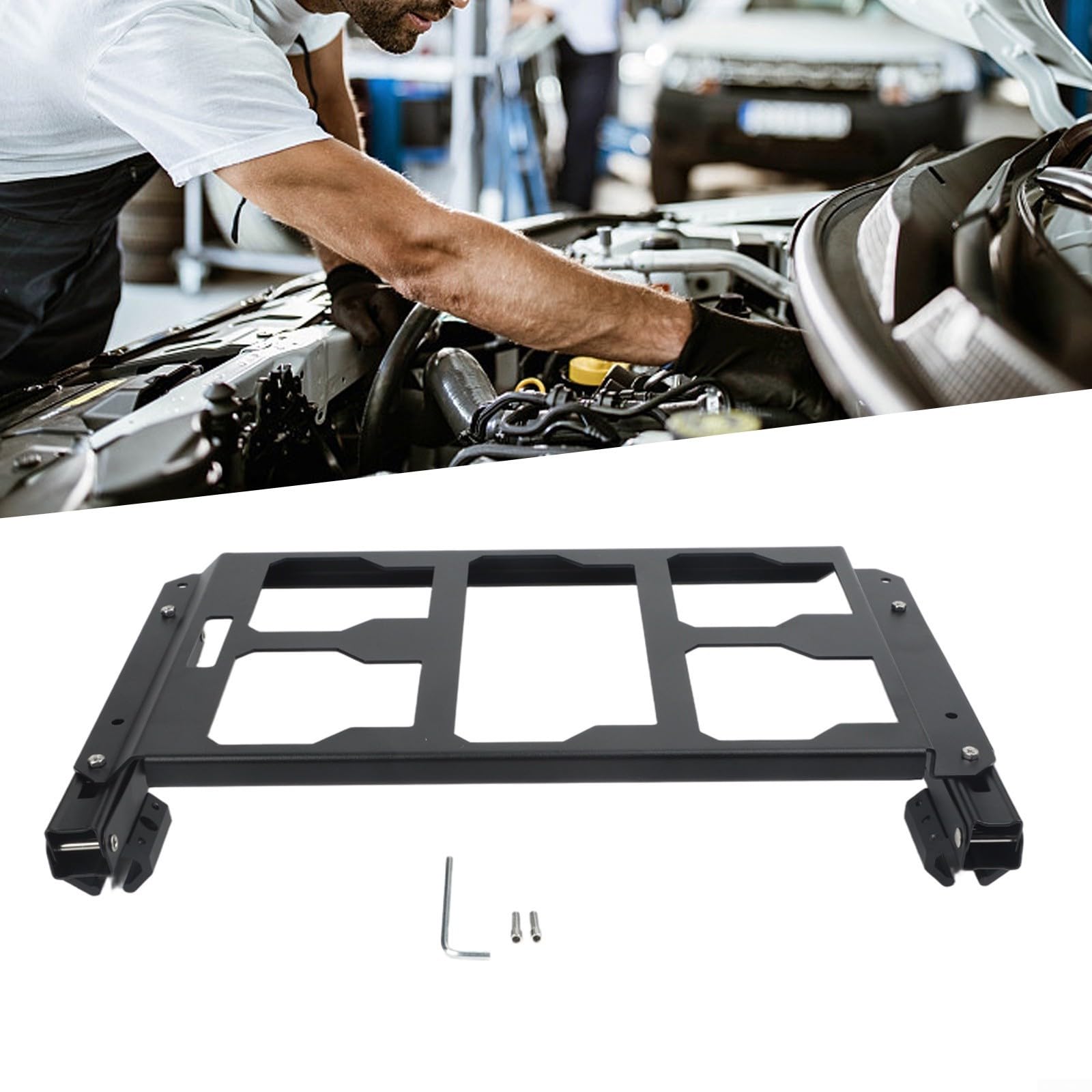 Soporte plegable de metal de 40 kg para maletín de herramientas, placa de expansión plegable de acero de aluminio, montaje universal para