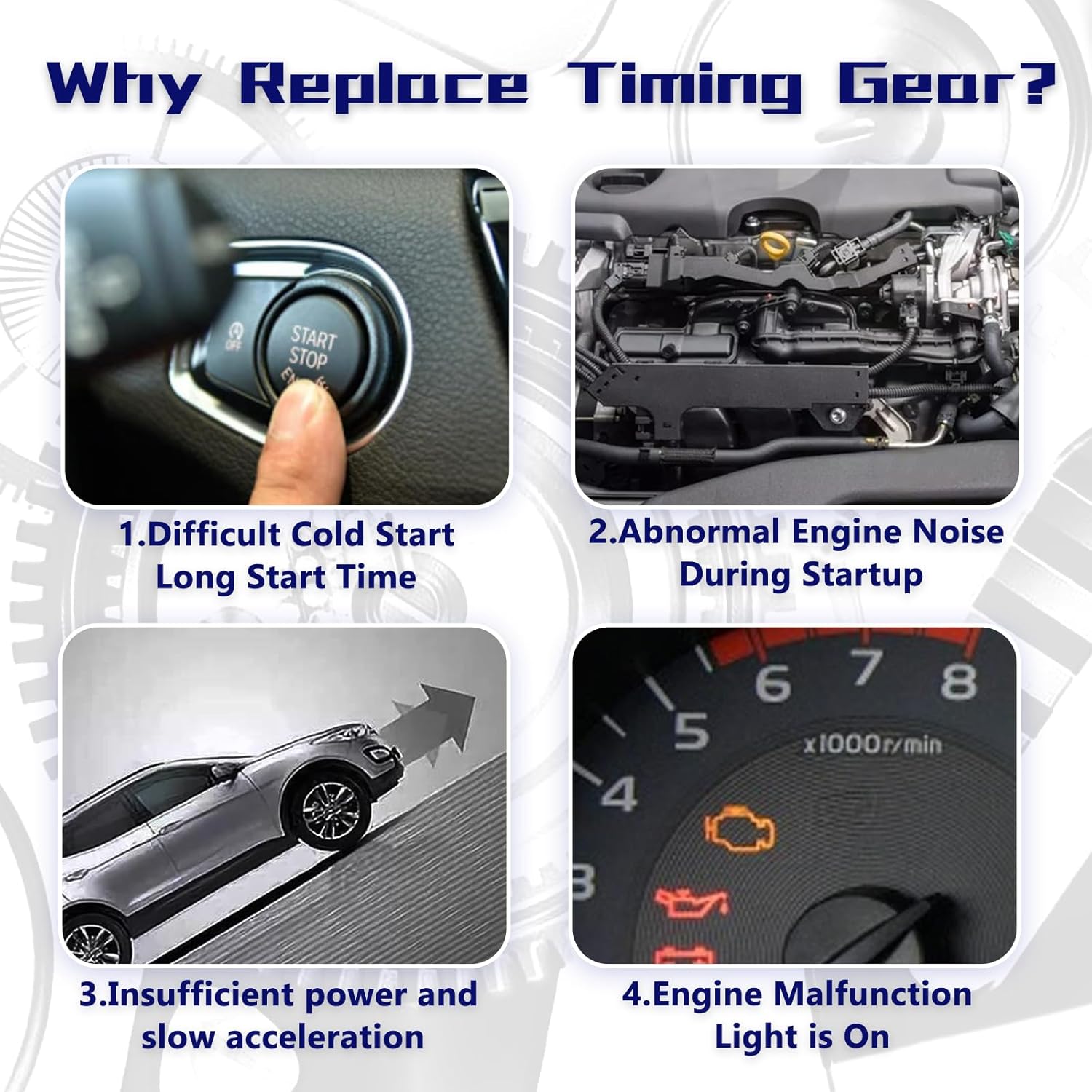 Intake Engine Camshaft Timing Gear VVT Sprocket 13050-0V010 Compatible with Toyota 2.5L 2.7L 2010-2014 Camry RAV4 Highlander Avalon 917-258