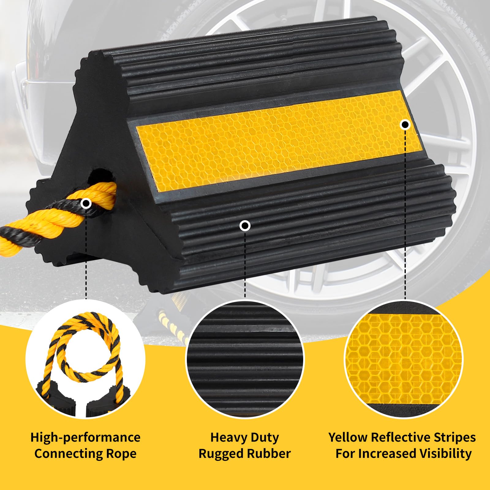 OULEME Wheel Chocks - Secure Your Vehicle -3