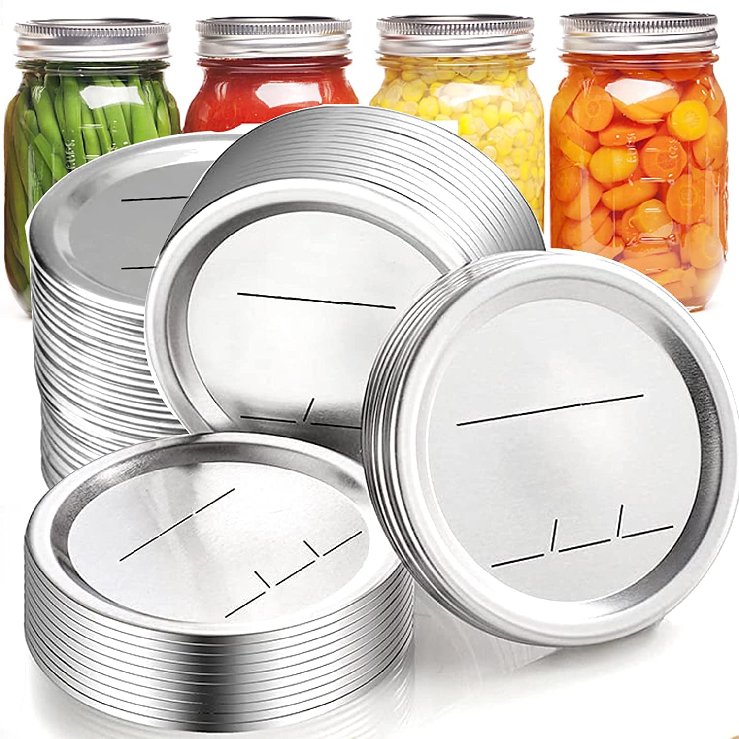 Buy Canning Lids, Regular Mouth Mason Jar Lids for Ball and Kerr Jars