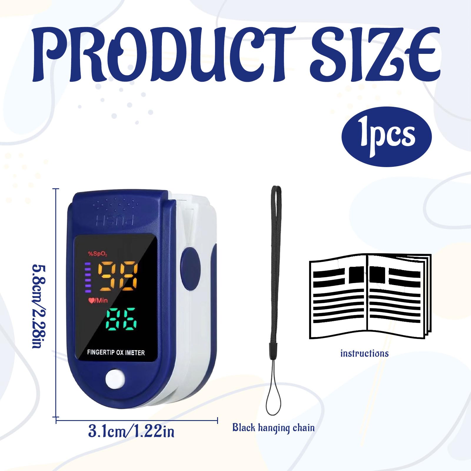 OLED Display Fingertip Oximeter Oxgen Saturation M... - Grandado - View #7