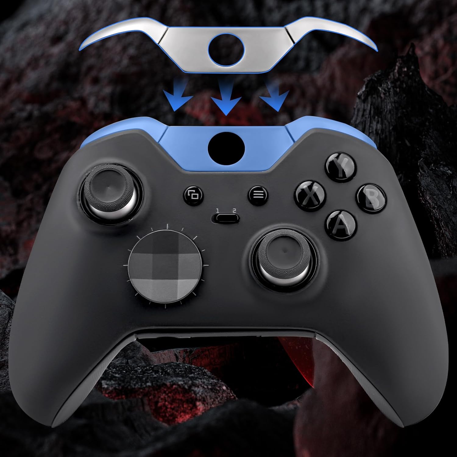 TOMSIN Electroplating Bumper Replacement LB RB LT RT Button for Xbox One Elite Wireless Controller