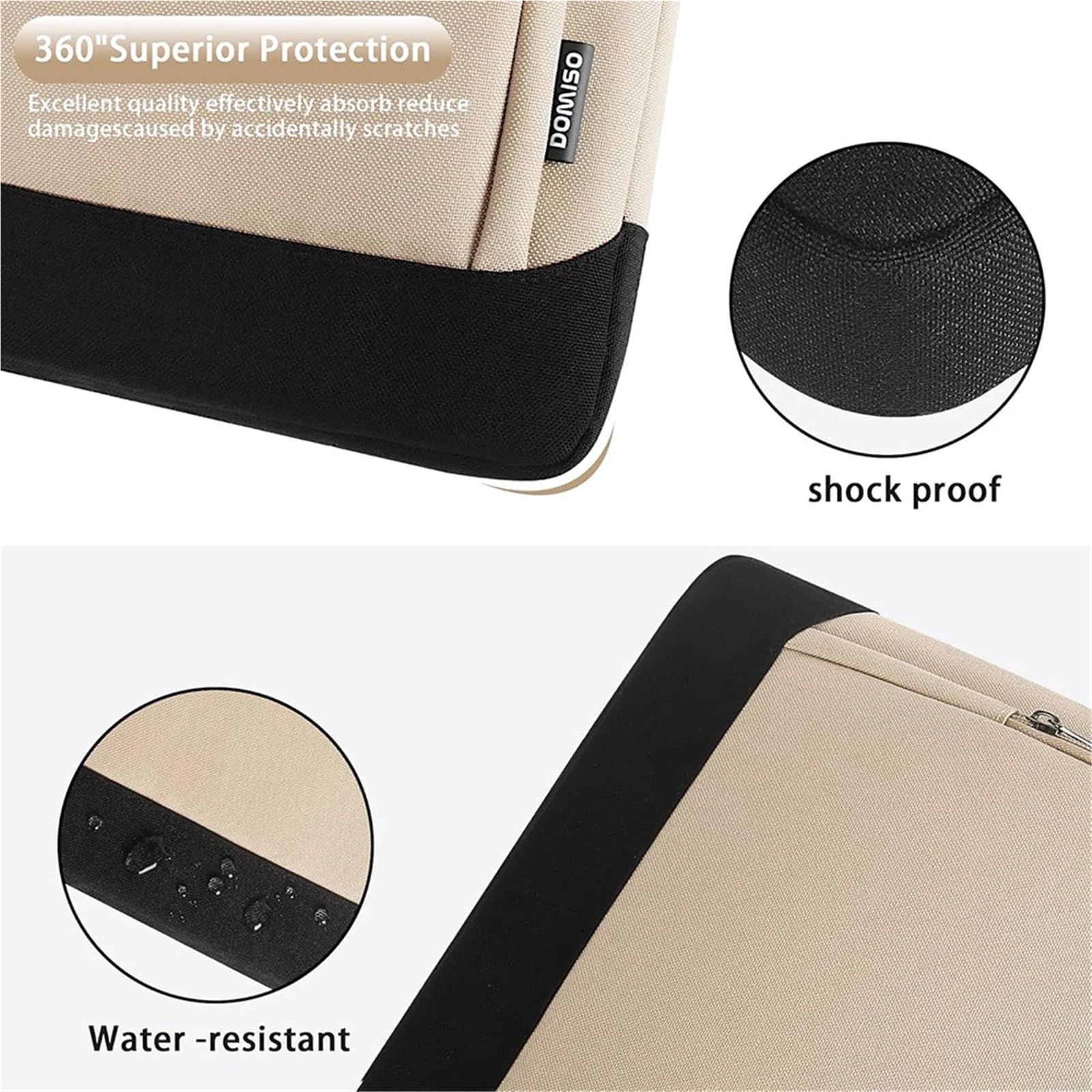 Custodia for laptop resistente all'acqua con tracolla for borsa for computer ad alta capacità da 14 '' 15,6 "17" pollici