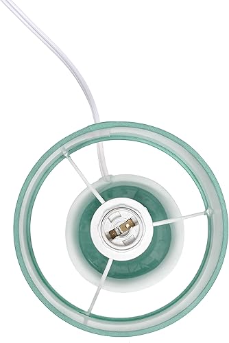 Miniatura 9 de Simple Designs LT1134-SEA - Lámpara de escritorio con base de dedal de cerámica tradicional de 10.04 pulgadas de alto con pantalla de tela a juego