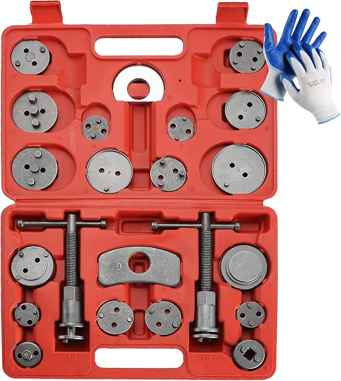 ATPEAM 24PCS Universal Disc Brake Caliper Wind Back Tool and Piston
