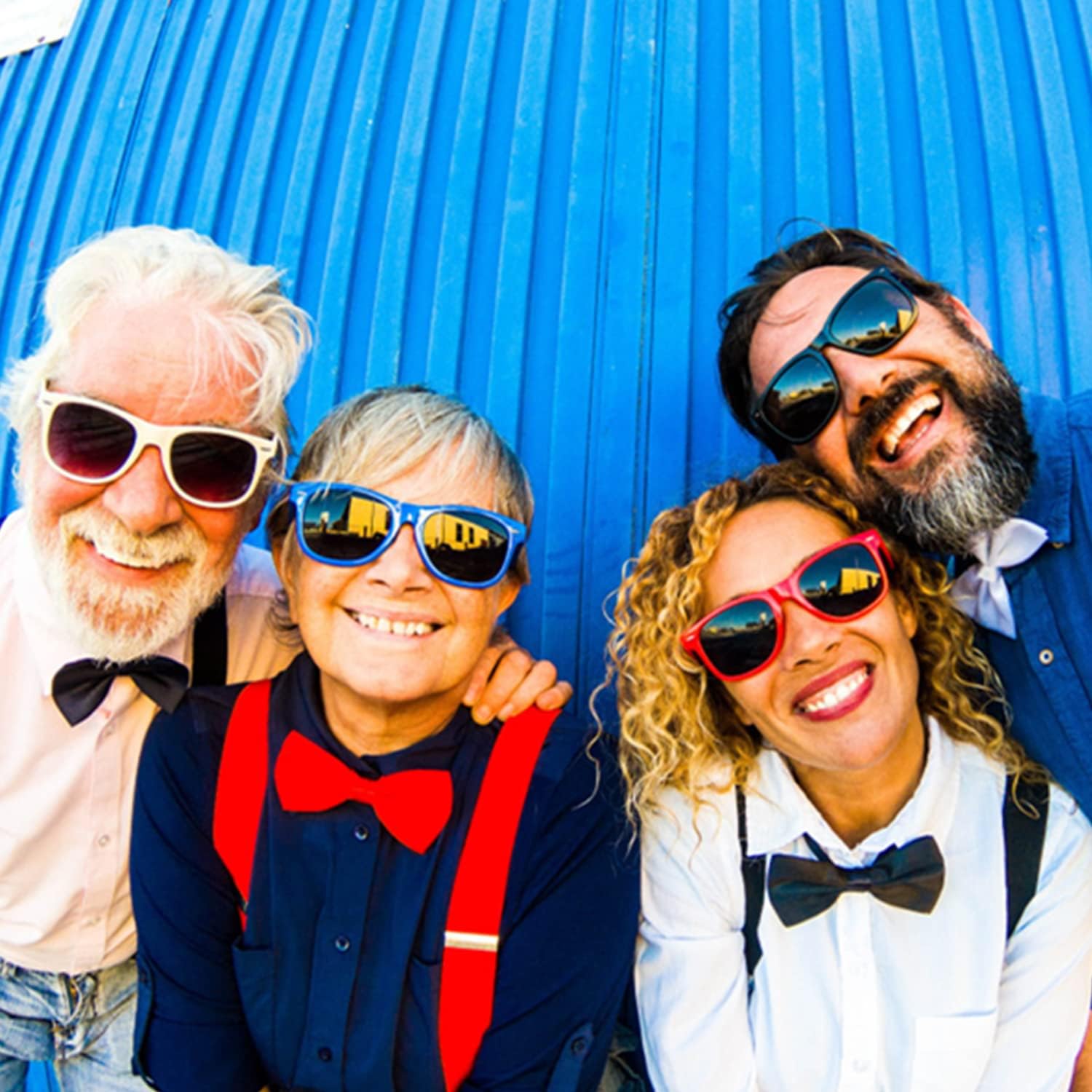 Pibupibu 10/20 Packs Adults Wholesale Neon Colors Square Retro Style Party Favors Sunglasses - Image 4