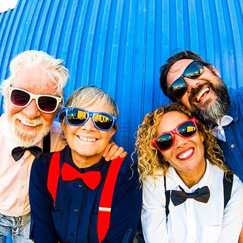 Vista 24 de Suministros para regalos de fiesta de colores neón Paquete de 8 gafas de sol unisex Varios